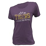 NCAA Louisiana State UniversityレディーストリブレンドスクープTシャツ S パープル