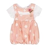 Cutelove 子供ドレス ワンピース 吊りスカート＆Tシャツ 上下セット 女の子 ドット柄 可愛い 春夏 ベビー 素敵 ドレス
