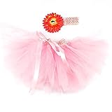 PER チュチュスカート キッズ ドレス ベビー　女の子　ヘッドバンド付き 手編み　記念撮影 小道具 ふわふわ　可愛い