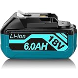 TengHutt マキタ 互換 バッテリー 18V 6.0Ah 新たなデザイン 耐久性UP 大容量 残量表示あり 電動工具用バッテリー BL1860 BL1860B BL1830 BL1840 BL1850 BL1850B 対応