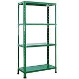 Rack Factory スチールラック 60×30cm 高さ120cm 4段 50kg/段 グリーン ワンボルト ライトラック