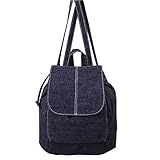 リュックサック Hosam バックパック　レディースバック　キャンバス素材　シンプルなデザイン　おしゃれ　ファッション　高校生　大学生　オフィスレディ　お出かけ　通学　通勤　旅行などに対応 (ブラック