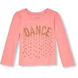 THE CHILDREN'S PLACE(ザ・チルドレンズプレイス) グリッタースターグラフィックティ トップス長袖Tシャツ 12～18ヶ月【並行輸入】
