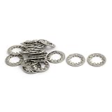 uxcell ロックワッシャー 10mm内径 304ステンレス鋼 内部鋸歯状 灰色 20個入り