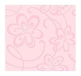 York Wallcoverings Just Kids KD1765 Large Floral With Scroll Wallpaper, Light Pink Background [並行輸入品