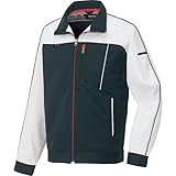 AITOZ(アイトス) ニットワークsolo 長袖ブルゾンA≪帯電防止・ストレッチ≫ 秋冬 #AZ-1401 シルバー×ブラック 3L