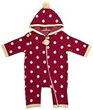 アンナニコラ 水玉ジャガードニット カバーオール 80cm チェリー AN-1033 E09 日本製