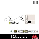 e-kanamono ロイヤル ガラス棚板用ネジ付ダボ12 NDC-12 20mm クローム ※10個セット販売商品です