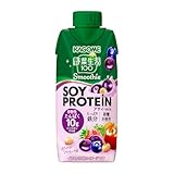 カゴメ 野菜生活100 Smoothie(スムージー) SOY PROTEIN ソイプロテイン アサイーmix 330ml×12本（植物性たんぱく質10g イソフラボン43mg たっぷり鉄分 砂糖不使用）