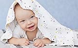 Premium Soft Bamboo Baby Swaddle Blanket - (Bundle of Joy Purple Star/White/Field of Flowers - 3 Pac