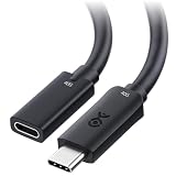 Cable Matters 40Gbps USB4 延長ケーブル - 0.5m、8K@60Hz / 4K@240Hzビデオ・240W充電・40Gbpsデータ転送、USB C 延長ケーブル、USBC オス-メス、USB 4 / Thunderbolt 4/5、Nintendo Switch 2 互換