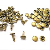 グレイスshop 両面カシメ 9ｍｍ 足11ｍｍアンティーク 50組 レザークラフト 金具 (アンティーク50組)