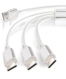 inklink公式 選べる7タイプ 9カラー ハイスピード コンパクトヘッド 3in1 / 2in1 充電ケーブル 急速 1.2m 充電コード 3 in 1 / 2 in 1超高耐久 USB-C Type-C MicroUSB 3台同時充電 2台同時充電 iPhone Android タイプC 各種対応【日本ブランド・日本メーカー】(3in1 C-C-C, ホワイト, 1.2m)