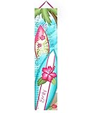 子供用キャンバスGrowth Chartハイビスカス柄ガールズSurf子供寝室赤ちゃん保育園ウォールアートGrowth Chart gc0296