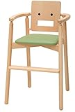 超カワイイ！しかくいスマイルマークのチャイルドチェア(ライトグリーン)安心の日本製で業務用途にも対応