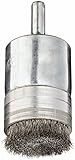 Weiler Wire End Brush, Banded, Solid End, Round Shank, Stainless Steel 302, Crimped Wire, 1" Diamete