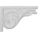 Ekena Millwork SB11X07AC-R 11 3/4-Inch W by 7 3/4-Inch H by 3/4-Inch D Large Acanthus Stair Bracket,