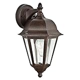 Sunset Lighting F7846-62 Outdoor Wall Sconce with Clear Glass, Rubbed Bronze Finish [並行輸入品]