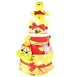 おむつケーキ プーさん くまのプーさん ディズニー 3段 出産祝い ベビーギフト タオル ソックス ぬいぐるみ pooh4