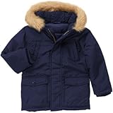 ジンボリー GYMBOREE/ ファーフードパーカー ジムネイビー アウターダウンジャケット 6～12ヶ月【並行輸入】