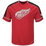 Detroit Red Wingsレッド拡張ドラフトクールベースVネックファッショントップ S レッド