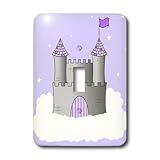 3dRose LLC lsp_24632_1 Purple and Grey Princess Castle in The Clouds, Single Toggle Switch