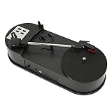 スピーカー内蔵ターンテーブルレコードプレーヤー、ポータブルレコードプレーヤー、3.5mmステレオ出力付きヴィンテージプレーヤー、USBからMP3コンバーター、33 45 PRMをサポート