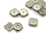 2[縫14] 20組入 マグネットホック 縫い付け 直径14mm 4mm厚 縫いやすい 強磁力 磁気ボタン 縫い付け式 留め具 バッグ トートバッグ 後付け マグネット 直径14mm ニッケルシルバー
