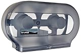 San Jamar R4000TBL Arctic Blue Classic Twin Jumbo Roll Toilet Tissue Dispenser by San Jamar