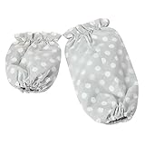 XIKA 袖カバー レディース アームカバー 汚れ防止 笑顔の柄 ロング丈+ショート丈【2ペアセット】 (グレー（ロング+ショート）)