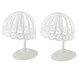 Baosity プラスチック製　素晴らしい　赤ちゃん　帽子　かつら　ディスプレイ　ホルダー　ラック　スタンド　2個　全2サイズ - 頭囲約40cm