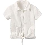 Carter's(カーターズ) アイレットタイフロントトップ ホワイト トップス半袖シャツ 3歳【並行輸入】