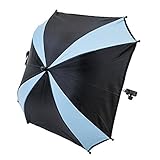 Altabebe AL7003-24 Universal Stroller Umbrella Anti-UV 50 Plus (Black/Light Blue) by Altabebe