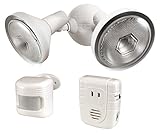 Heath/Zenith SL-6059-WH Indoor/Outdoor Motion-Sensing Security Light with Audible Alert, White [並行輸入