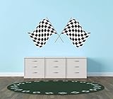Design with Vinyl Hope 79-210 Decor Item Decal Vinyl Wall Sticker 1St Place Checkered Flag Race Car 