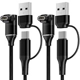 ガーミン 充電ケーブル 2本 L字型 スマートウォッチ充電器 2in1 USB C充電ケーブル対応Fenix 7 7S 7X 6 6S 6X Pro 5 5S 5X Plus、ForeAthlete 945 935 745 245、Vivoactive 4 4S 3 3 Music、VENU、Instinct 2 2S、Vivosport、Approach S40/S60 ガーミン 充電器急速 黒