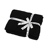【KASHWERE】カシウェア スローブランケット 単色 BLANKET SOLID THROW T-30-09-52 ブラック（135×183cm）