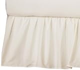 American Baby Company 100% Cotton Percale Ruffled Crib Skirt, Ecru