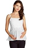 Sweet Mommyシフォンフリル裾マタニティ、授乳キャミソールトップ US サイズ: XL カラー: ホワイト