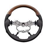 純正交換ステアリング ランドクルーザープラド 150系後期 ランドクルーザー200系後期 ヴェルファイア /ヴェルファイア30系 クラウン210系 ガングリップタイプ ハンドル カスタムパーツ (ライトブラウン木目)