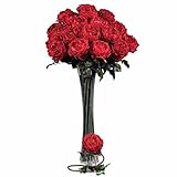 Nearly Natural 2127-RD 31' Large Rose Stem (Set of 12) Red [並行輸入品]
