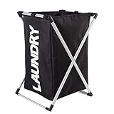 ランドリーバスケット ランドリーボックス 洗濯かご 脱衣かご 折り畳み式 収納袋防水コーティングラミーコットン オックスフォード 防水 玩具 大容量 母の日 プレゼント オックスフォード (ダークグレー)