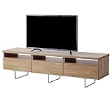 LOWYA （ロウヤ） テレビ台 テレビボード 国産 スチール脚 古材風 木目調 タップ収納 引出し 金属製フルスライドレール ロータイプ TVボード 幅178cm