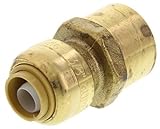現金Acme u070lf SharkbiteプッシュフィットReducingコネクタ、3 / 8 " x 1 / 2 " FNPT、鉛フリー