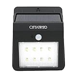 CITTATREND ソーラーライト 8LED センサライト ワイヤレス ガーデン 壁掛け 玄関 ライト 防水 太陽発電式 省エネ 庭園灯 屋外照明 防犯などに対応