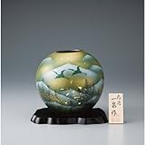 九谷焼　金箔木立に双鶴　６号花瓶 １３１０６１