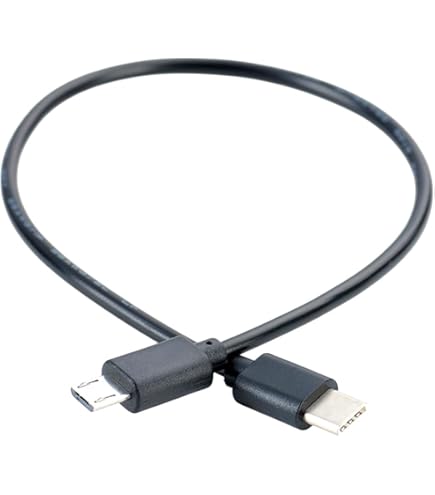 Amazon.co.jp: Type C Micro USB ケーブル 0.3 M Type-Cオス - Micro