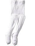 Jefferies socks ジェフリーズ ソックス キッズ ケーブルニットタイツ [1560] (4-6才, ホワイト)