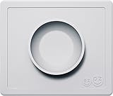 エデュテ ezpz (イージーピージー) ハッピーボウル ライトグレー色 ぴったり吸着 ひっくり返らない シリコン製 ベビー食器