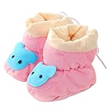 yougheny ベビーシューズ 新生児 ベビー用品 ブーツ 赤ちゃん ルームシューズ ベビー靴 可愛い 柔らか 保温性良い スノーブーツ 出産祝い プレゼント (ピンク)
